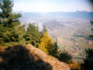 Looking east from the peak, Sumas Mountain 1999-10.